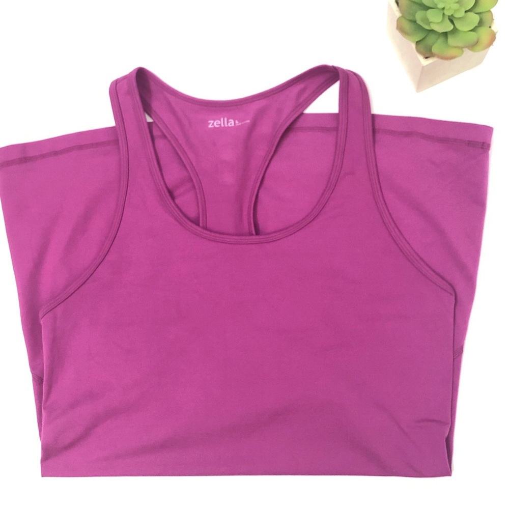 Zella Purple Pink Fuchsia racerback Workou…